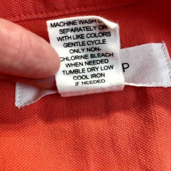 Workshop Republic Clothing Dress Medium Orange Linen Tencel Sleeveless Shift - Picture 10 of 12